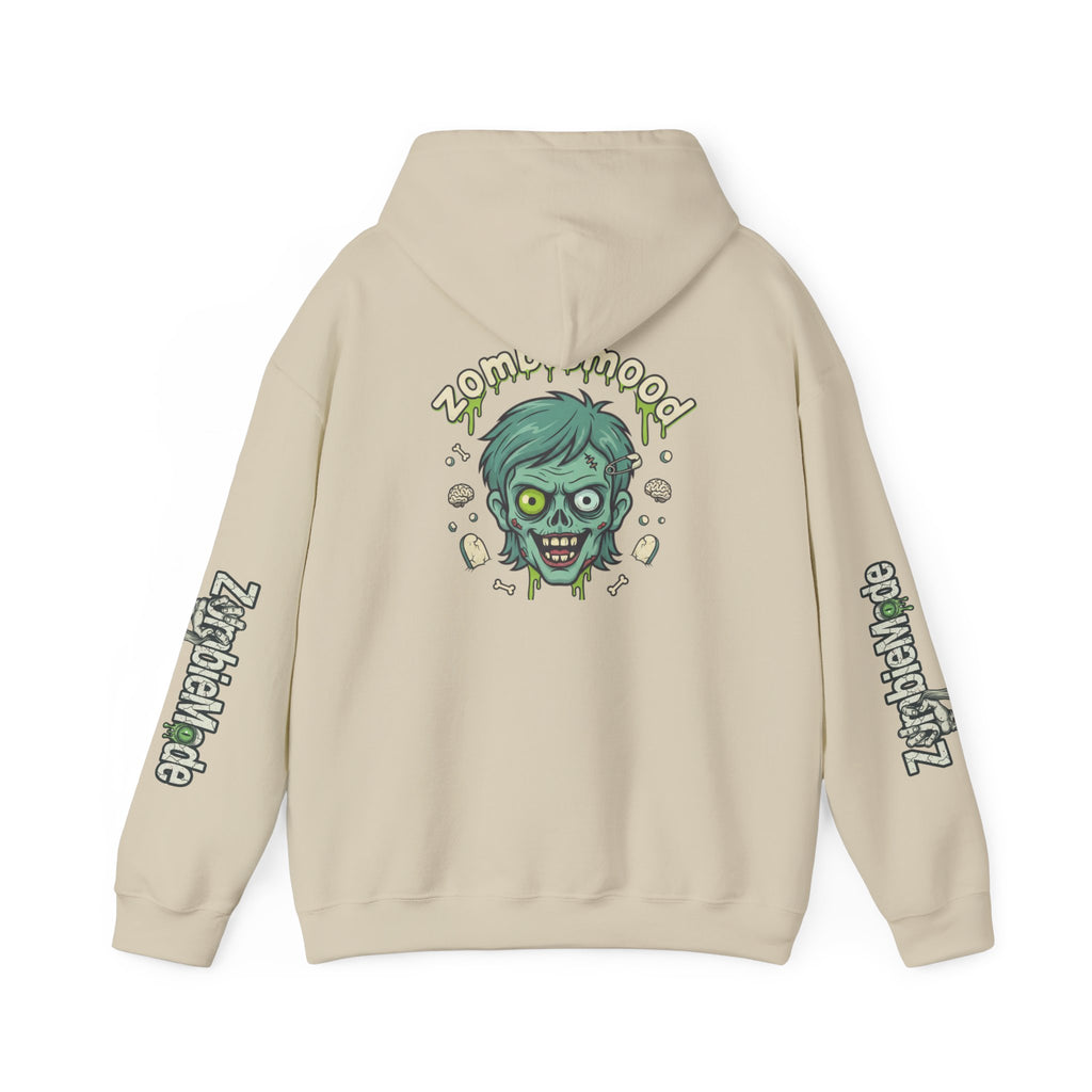 Zombie Head Hoodie — 'zombie mood' Graphic Pullover