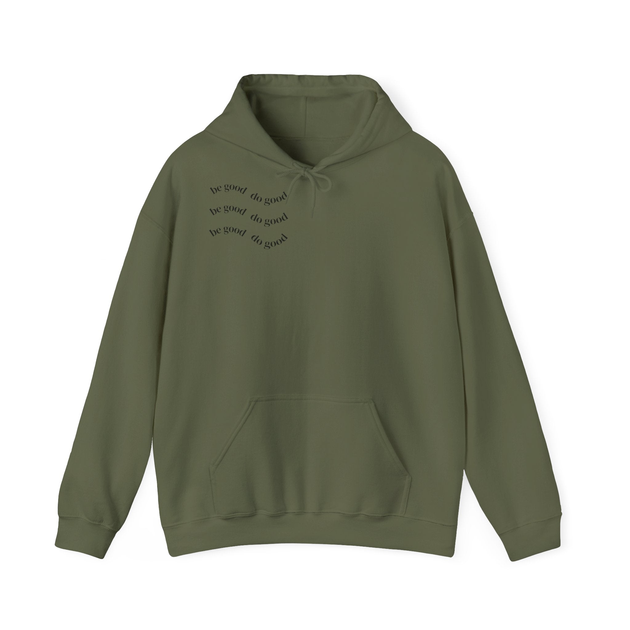 Minimalist 'be brave, be kind, be yourself' Chest Hoodie — Inspirational Comfort Sweatshirt