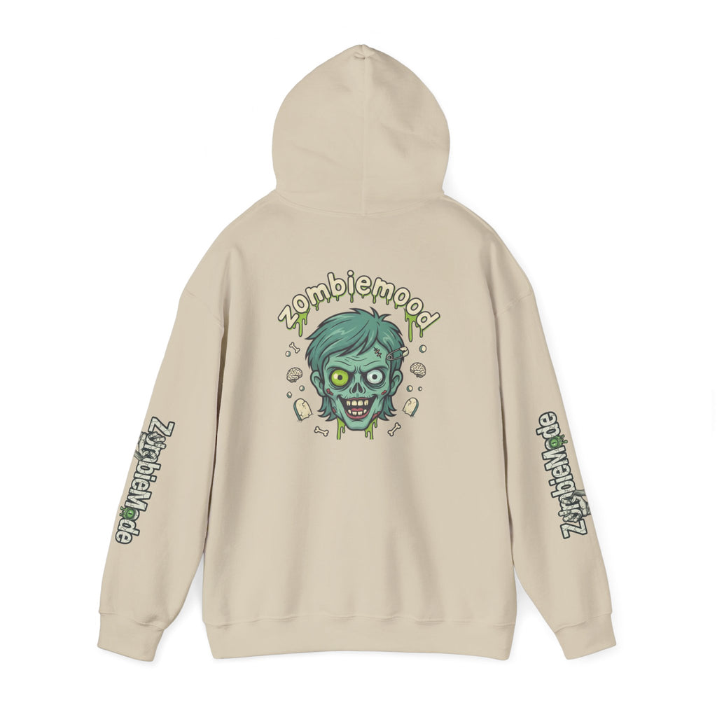 Zombie Head Hoodie — 'zombie mood' Graphic Pullover