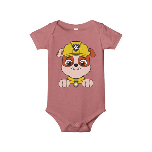 Baby Onesie with Cute Construction Puppy — Infant Jersey One Piece