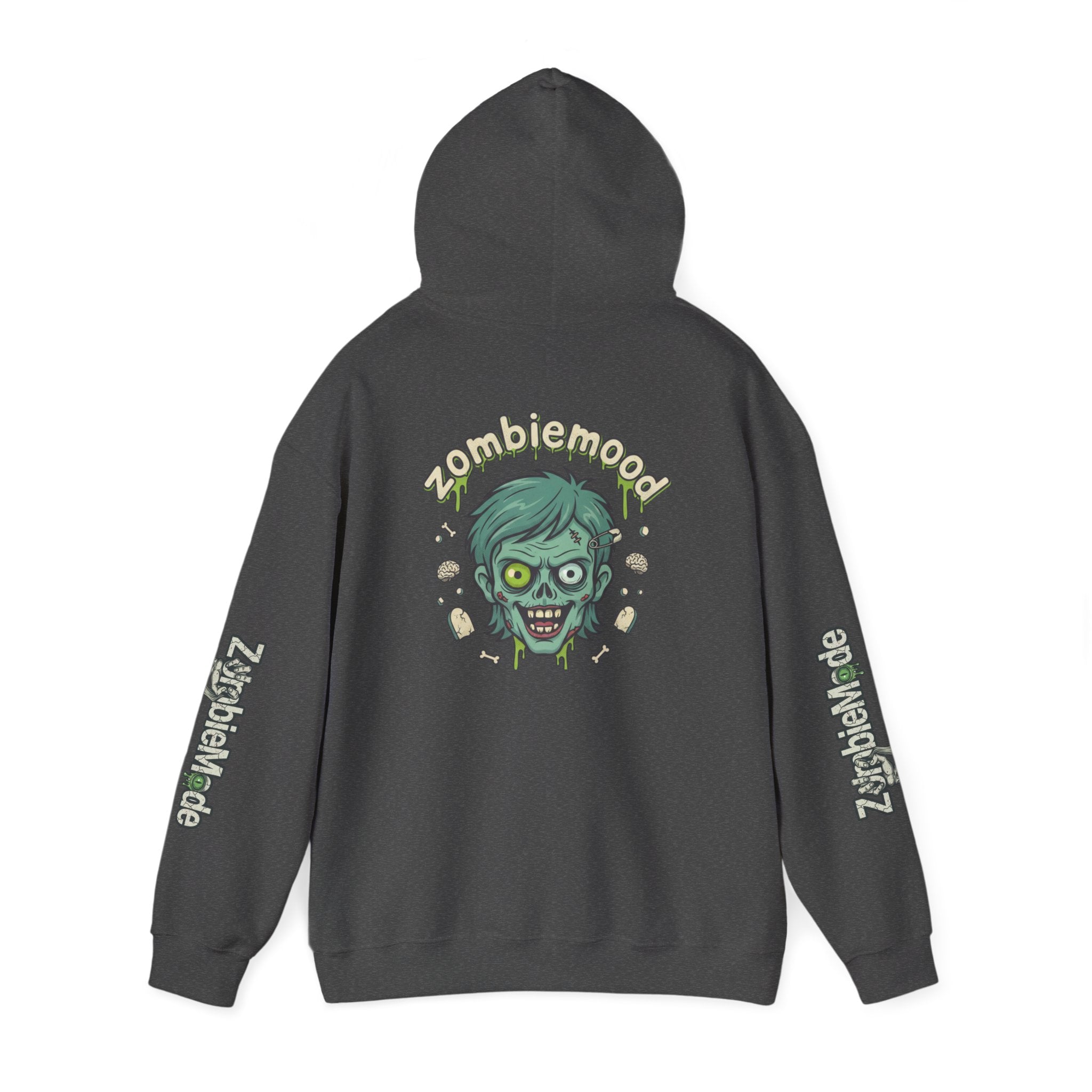 Zombie Head Hoodie — 'zombie mood' Graphic Pullover