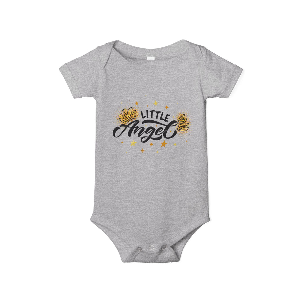 Baby One-Piece – "Little Angel" Infant Bodysuit (Gold Wings)