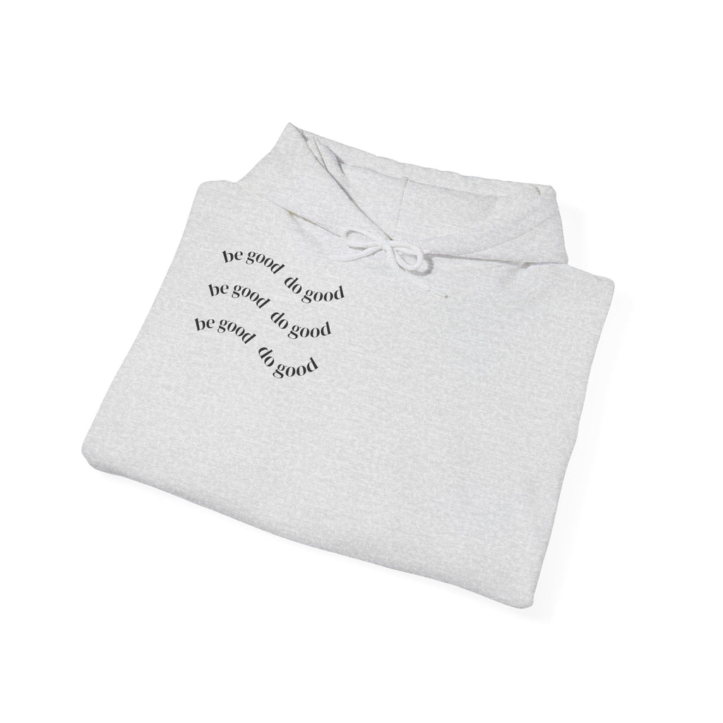 Minimalist 'be brave, be kind, be yourself' Chest Hoodie — Inspirational Comfort Sweatshirt
