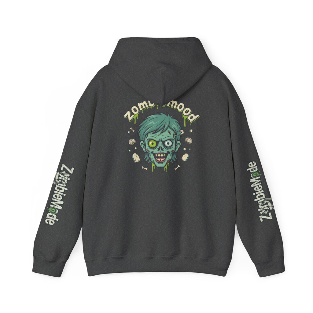 Zombie Head Hoodie — 'zombie mood' Graphic Pullover