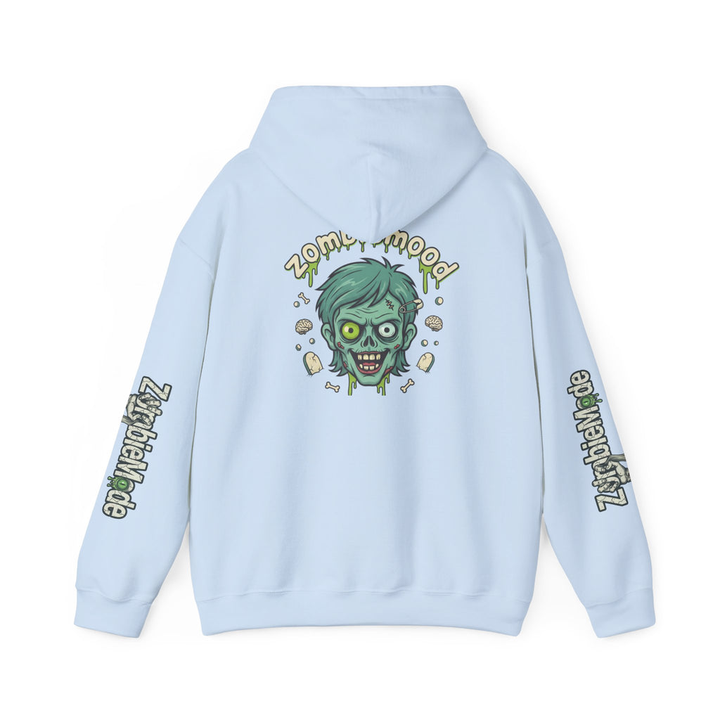 Zombie Head Hoodie — 'zombie mood' Graphic Pullover