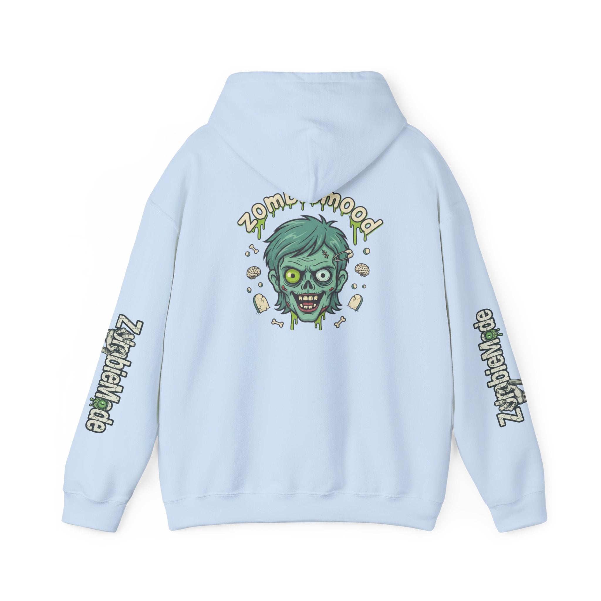 Zombie Head Hoodie — 'zombie mood' Graphic Pullover