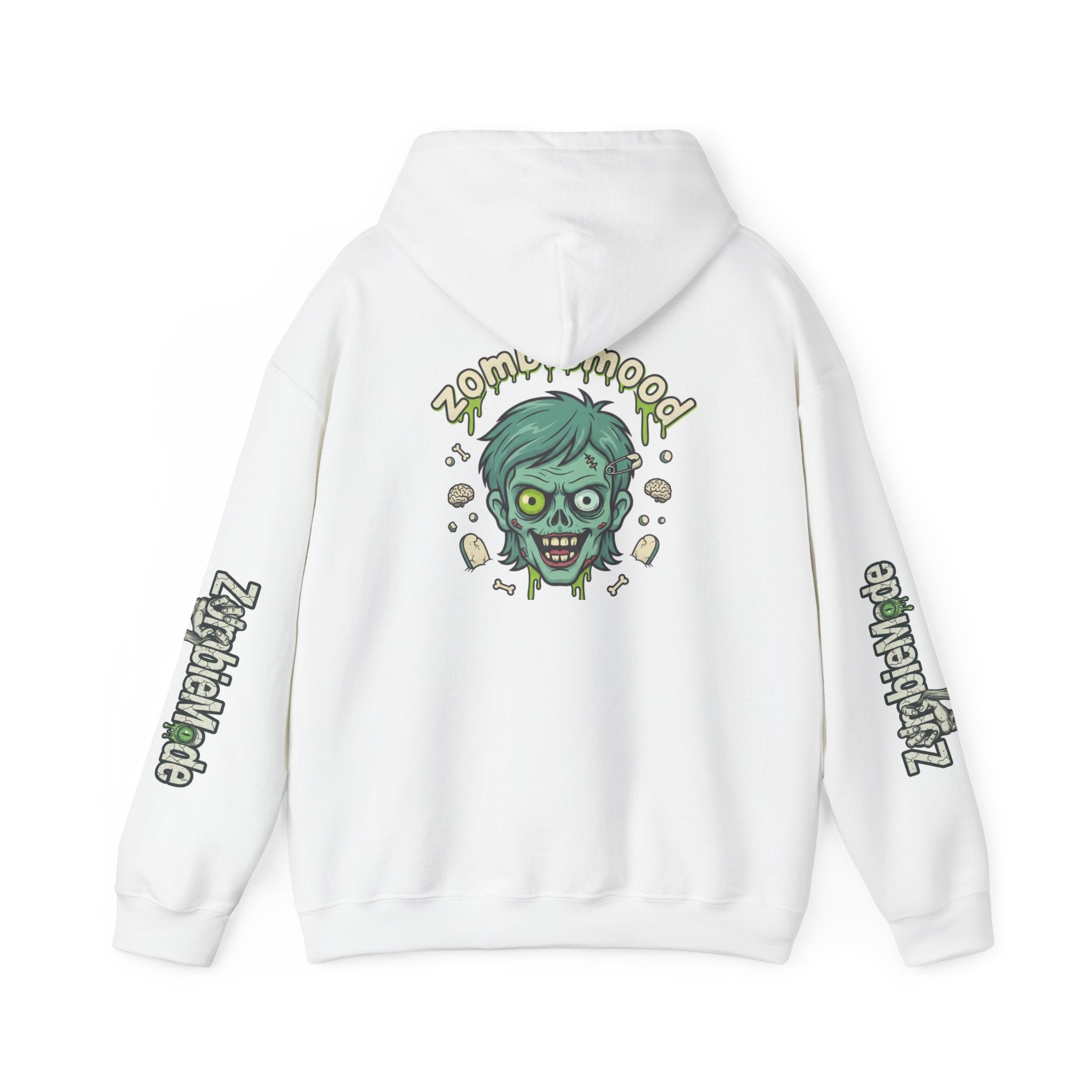 Zombie Head Hoodie — 'zombie mood' Graphic Pullover