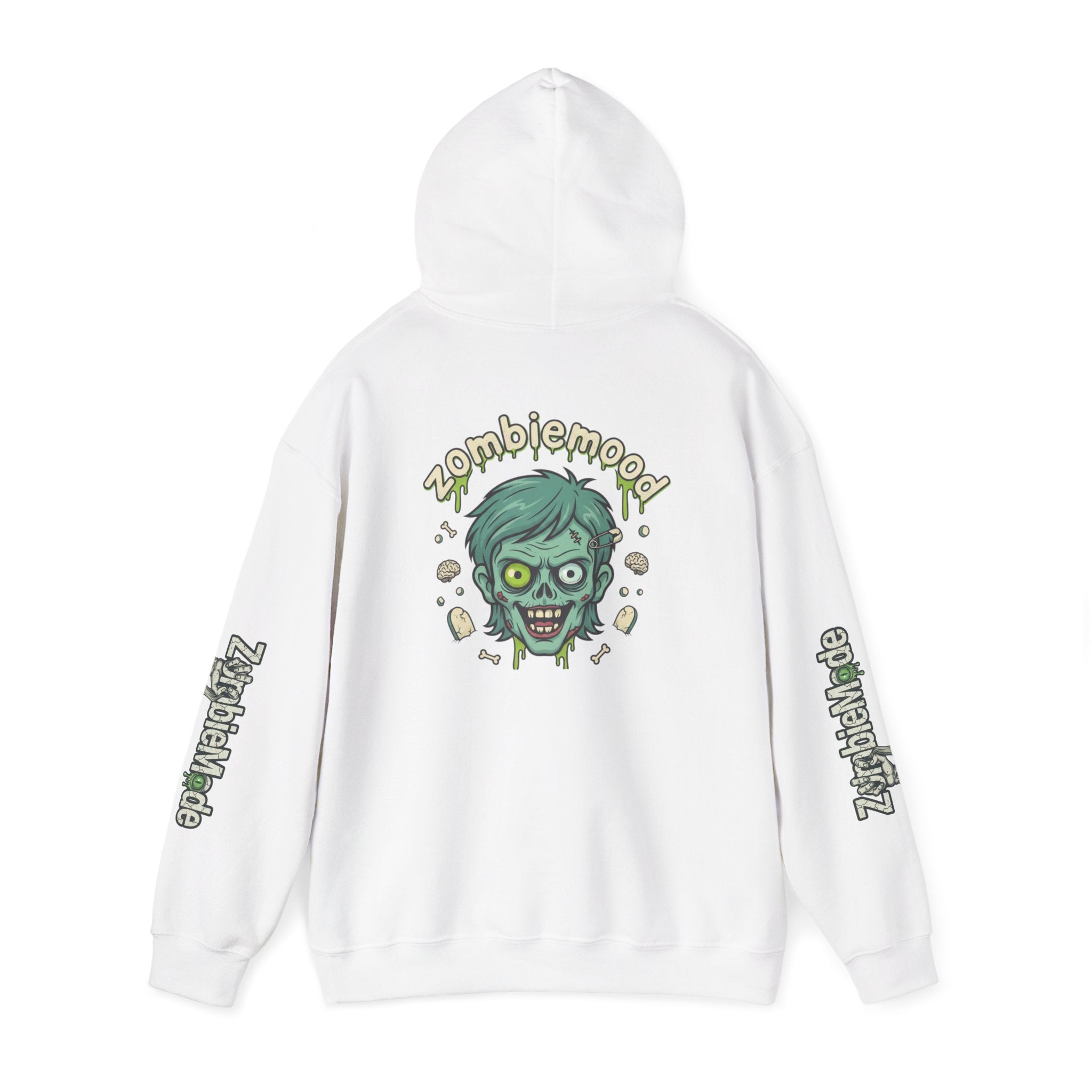 Zombie Head Hoodie — 'zombie mood' Graphic Pullover