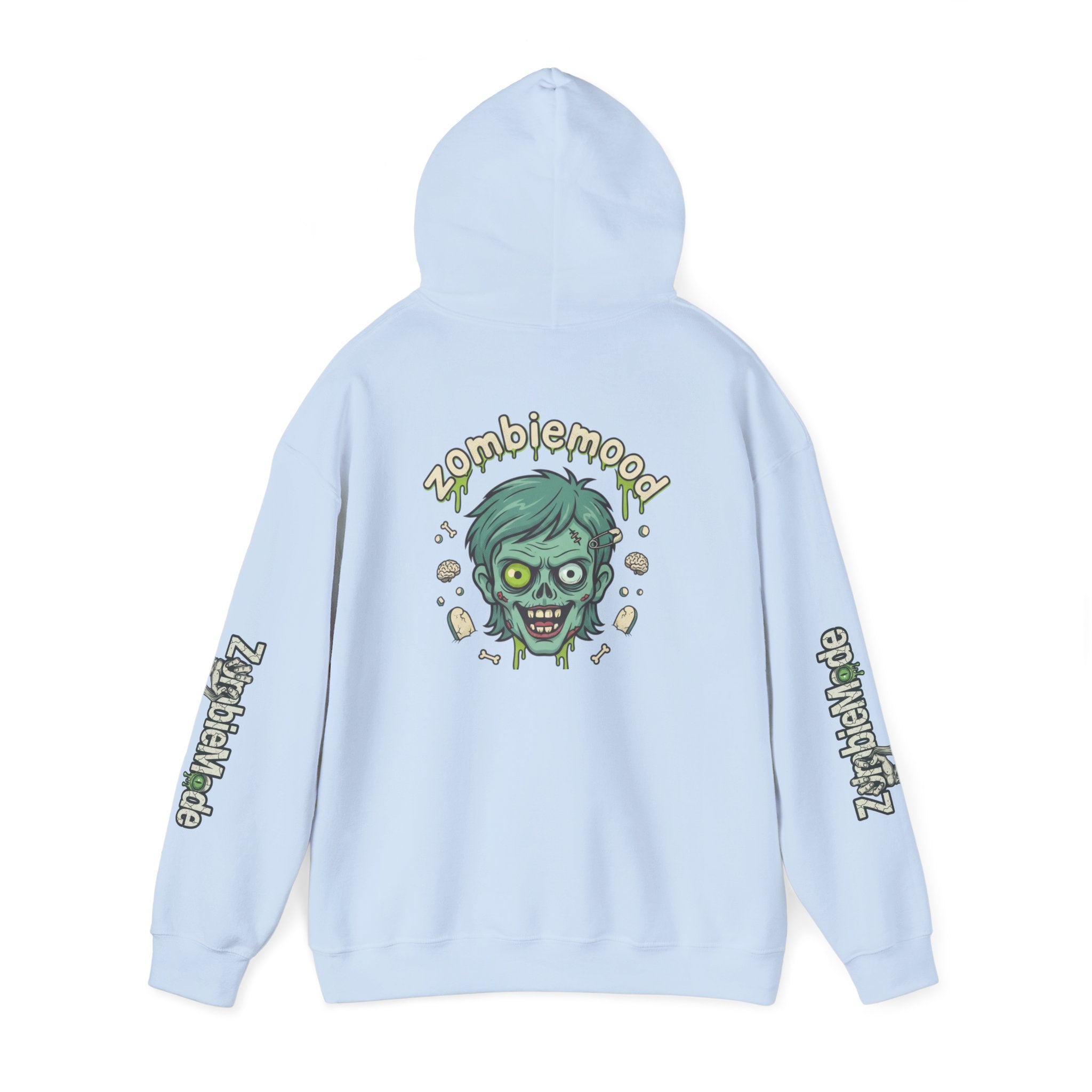 Zombie Head Hoodie — 'zombie mood' Graphic Pullover