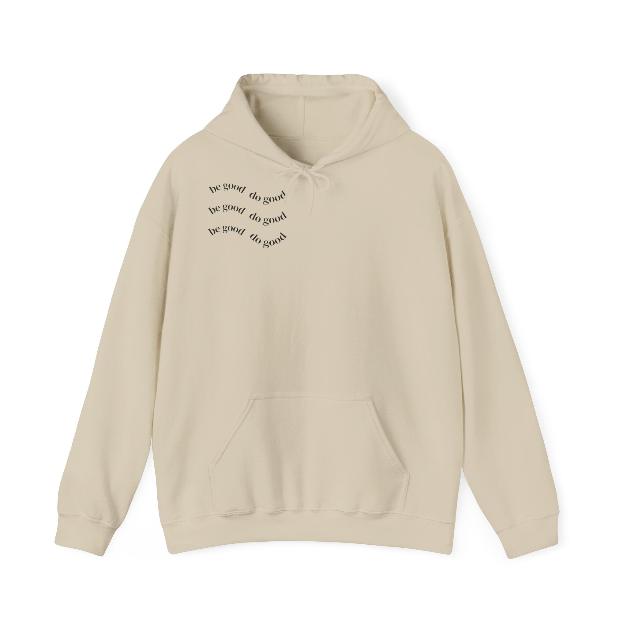 Minimalist 'be brave, be kind, be yourself' Chest Hoodie — Inspirational Comfort Sweatshirt
