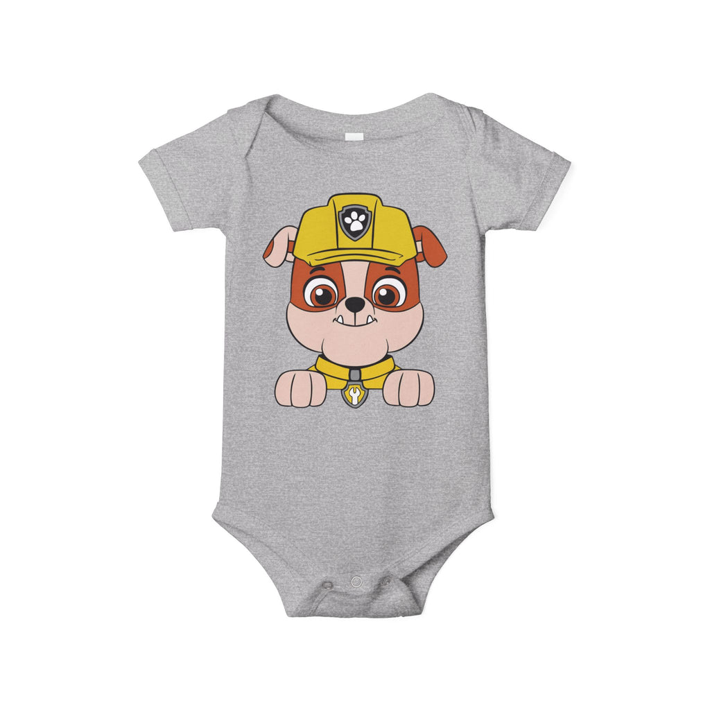 Baby Onesie with Cute Construction Puppy — Infant Jersey One Piece