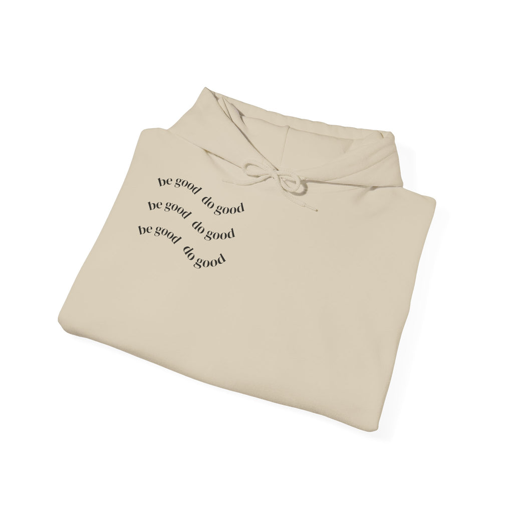 Minimalist 'be brave, be kind, be yourself' Chest Hoodie — Inspirational Comfort Sweatshirt