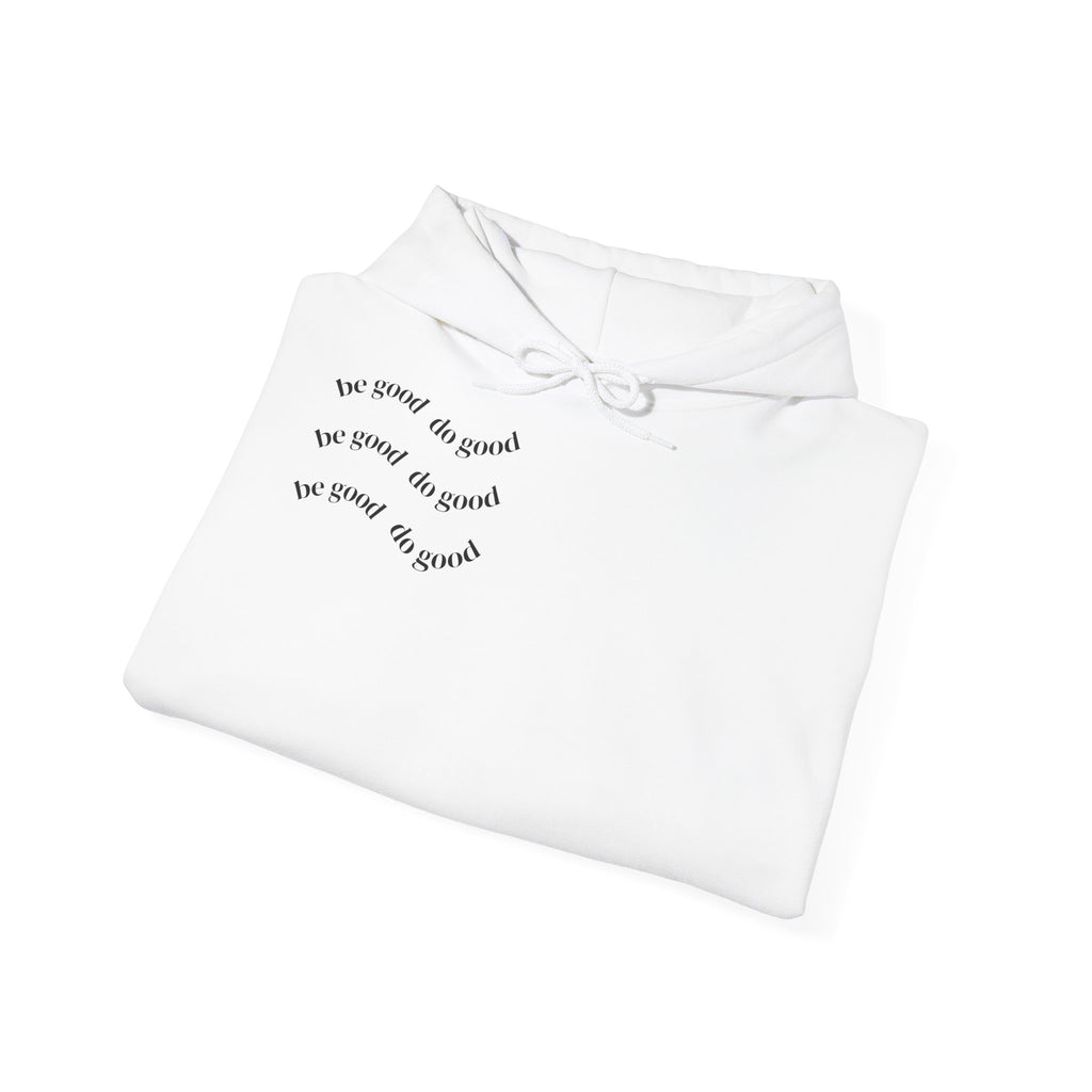 Minimalist 'be brave, be kind, be yourself' Chest Hoodie — Inspirational Comfort Sweatshirt