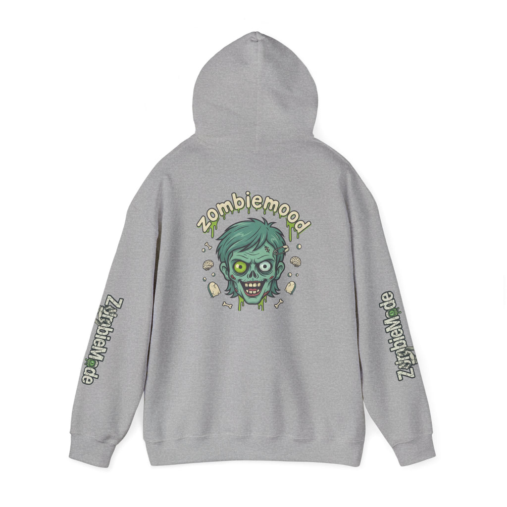 Zombie Head Hoodie — 'zombie mood' Graphic Pullover
