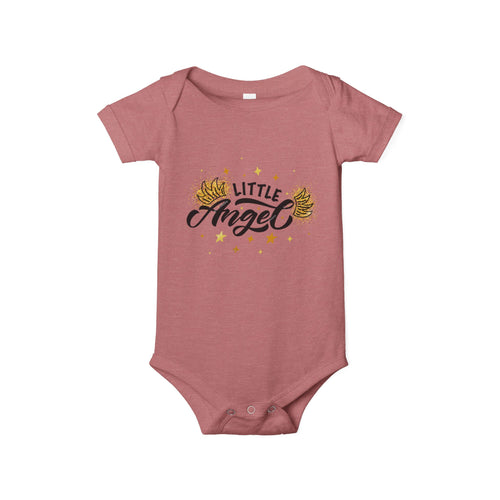 Baby One-Piece – "Little Angel" Infant Bodysuit (Gold Wings)