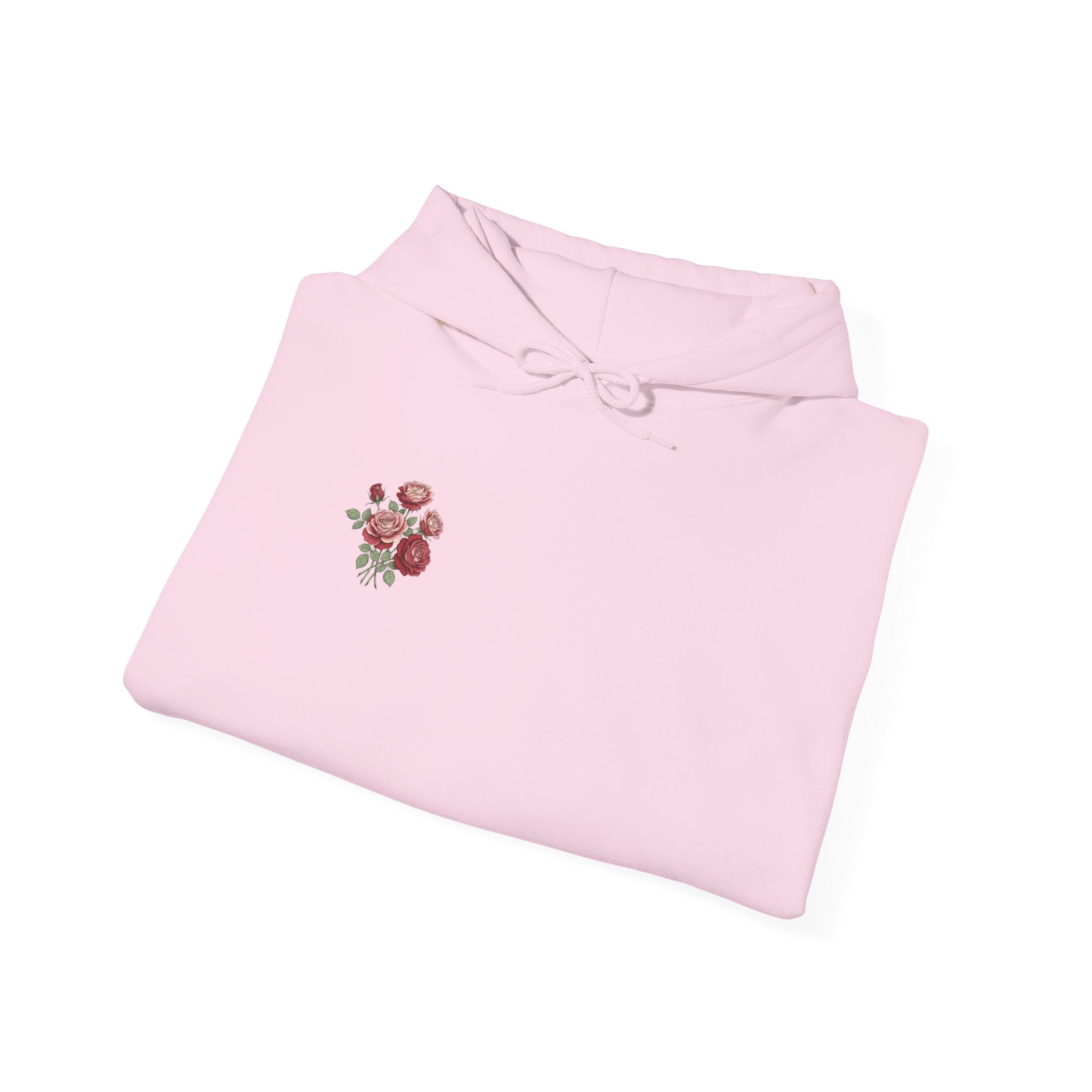 Rose Bouquet Hoodie - Vintage Red Floral Backprint Sweatshirt