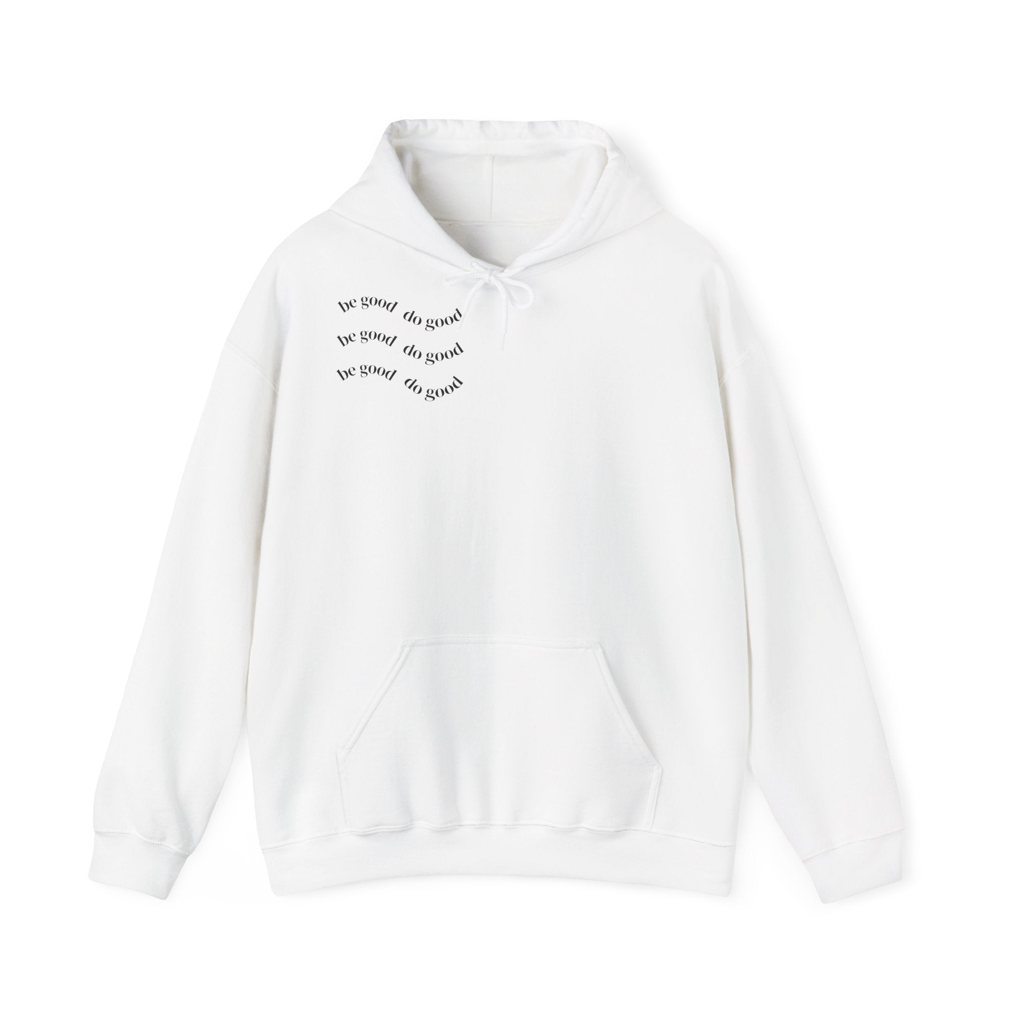 Minimalist 'be brave, be kind, be yourself' Chest Hoodie — Inspirational Comfort Sweatshirt