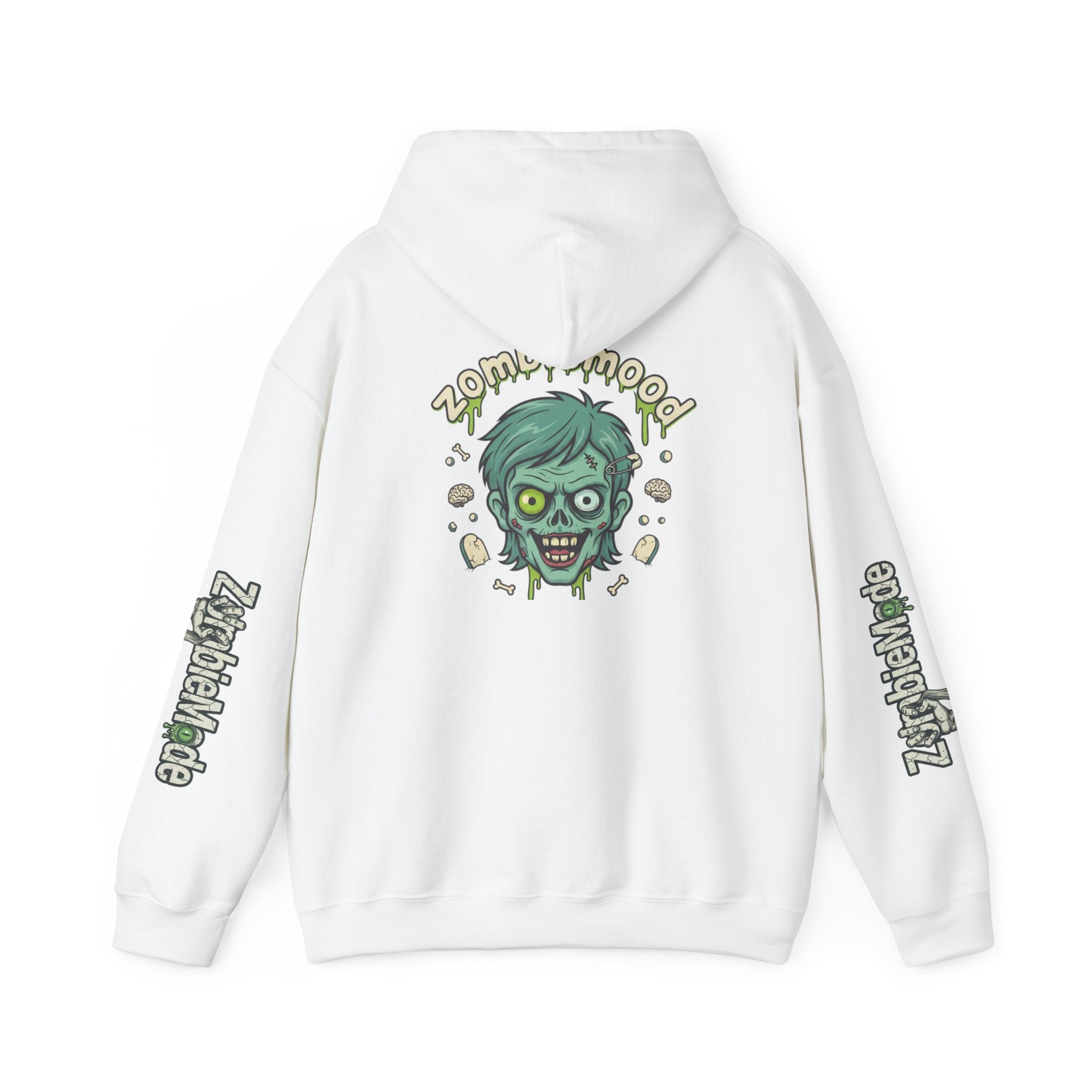 Zombie Head Hoodie — 'zombie mood' Graphic Pullover