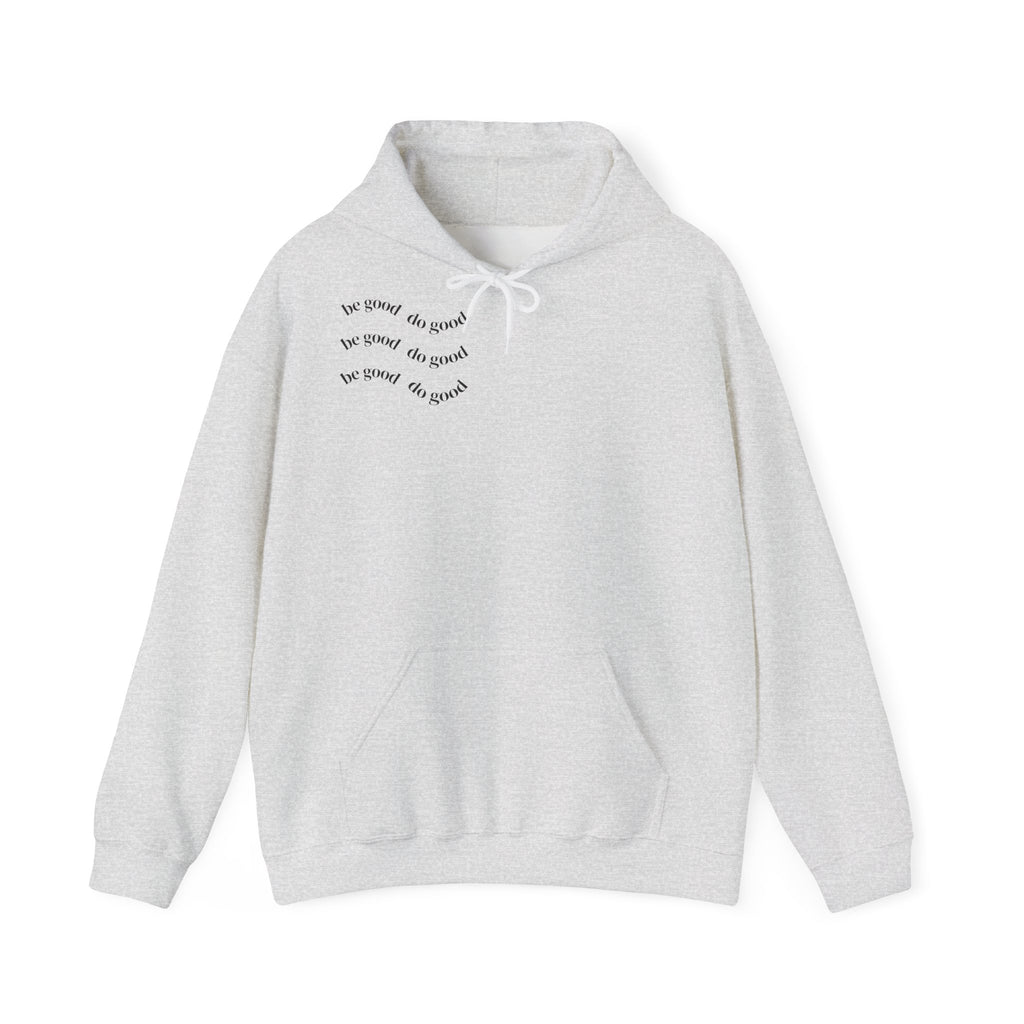 Minimalist 'be brave, be kind, be yourself' Chest Hoodie — Inspirational Comfort Sweatshirt