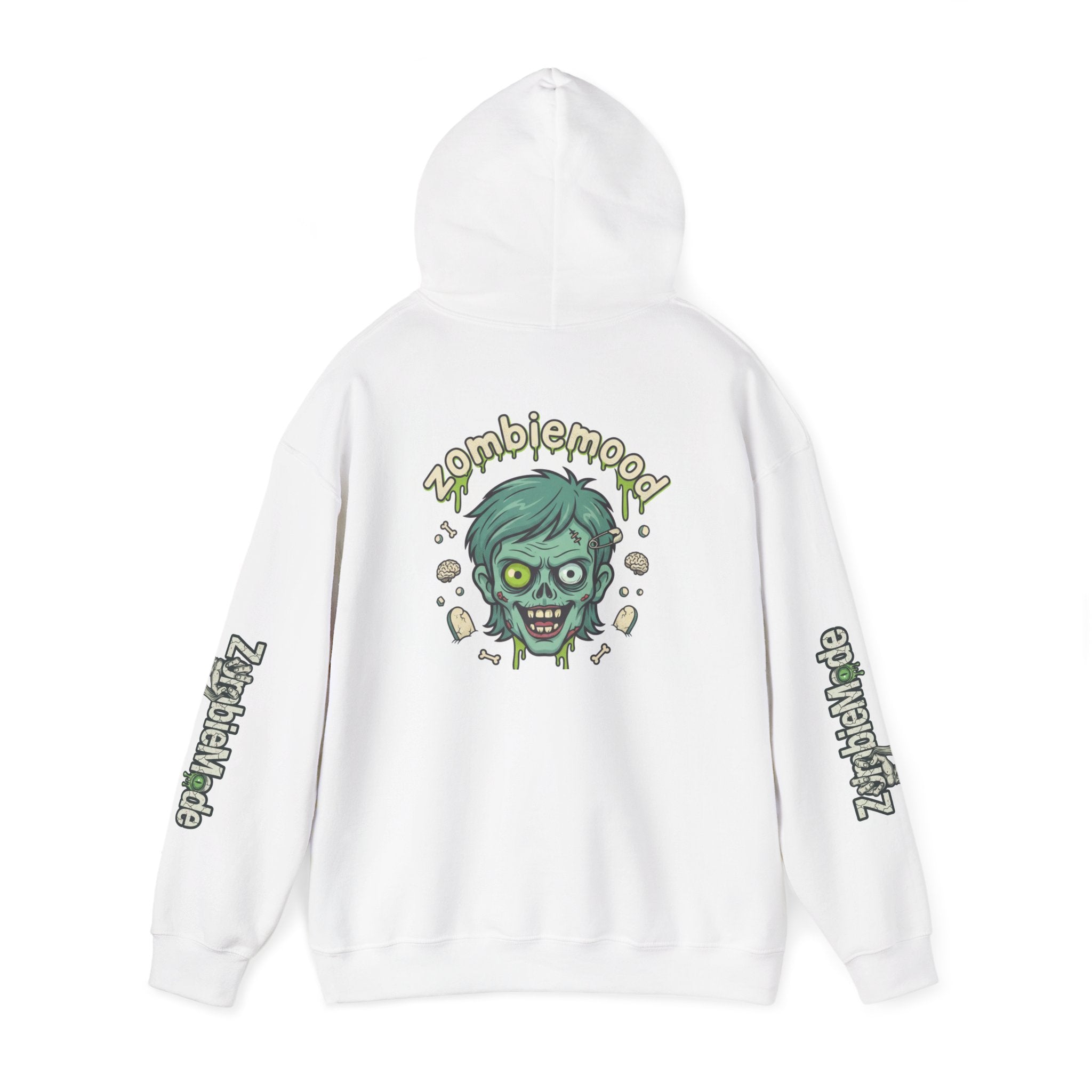 Zombie Head Hoodie — 'zombie mood' Graphic Pullover